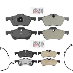Front & Rear Disc Brake Pads Sensors for Mini Cooper Base Hatchback 2007-2008