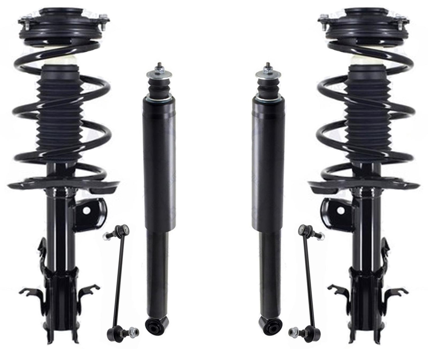 Front Complete Struts Rear Shocks & Sway Bar Links For Nissan Sentra 2013