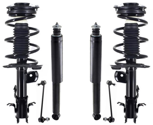 Front Complete Struts Rear Shocks & Sway Bar Links For Nissan Sentra 2013