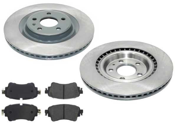 Rr Coated Disc Brake Rotors & Disc Brake Pads For Audi Q5 PHEV 20-23 with 330MM