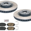 Front Coated Disc Brake Rotors & Disc Brake Pads For Hyundai Santa Fe 2021-2024