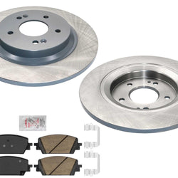 Rear Coated Disc Brake Rotors & Brake Pads For Hyundai Santa Fe 21-2023 2.5L