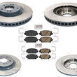 Coated Disc Brake Rotors & Disc Brake Pads For Hyundai Santa Fe 2021-2023 2.5L