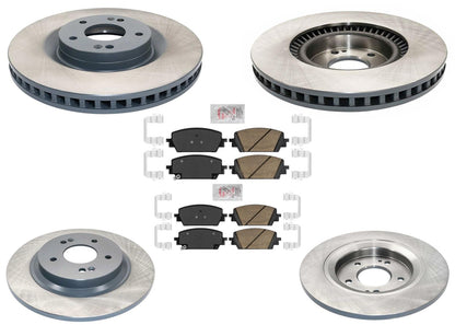 Coated Disc Brake Rotors & Disc Brake Pads For Hyundai Santa Fe 2021-2023 2.5L