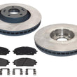 Front Coated Disc Brake Rotors & Disc Brake Pads For KIA Carnival 2022 2023 2024