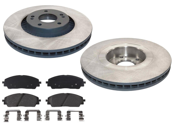 Front Coated Disc Brake Rotors & Disc Brake Pads For KIA Carnival 2022 2023 2024