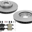 Front Coated Brake Disc Rotors Brake Pad Set for Volkswagen Rabbit 2006-2009