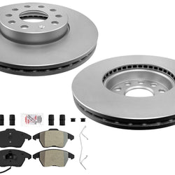 Front Coated Brake Disc Rotors Brake Pad Set for Volkswagen Rabbit 2006-2009