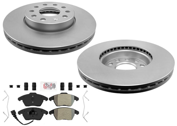 Front Coated Brake Disc Rotors Brake Pad Set for Volkswagen Rabbit 2006-2009