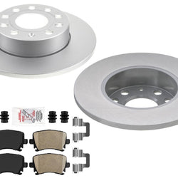 Rear Coated Brake Disc Rotors Brake Pad Set for Volkswagen Rabbit 2006-2009