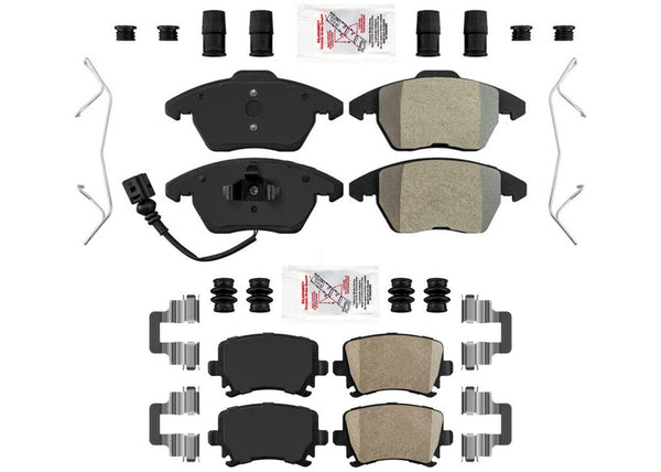 AME Front & Rear Disc Brake Pad Set for Volkswagen Rabbit 2006 2007 2008 2009