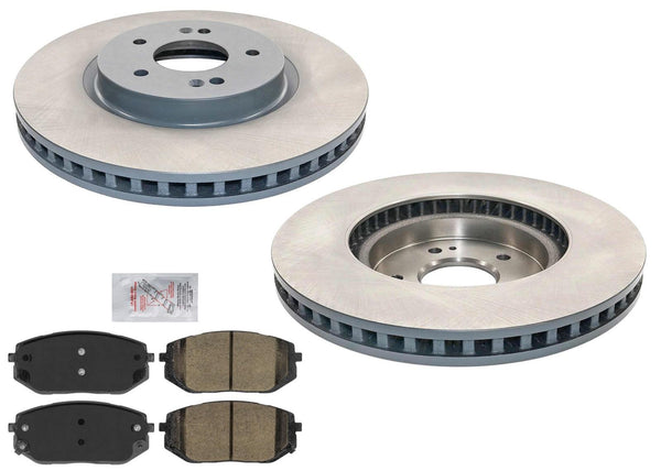 Front Coated Disc Brake Rotors Disc Brake Pads For Hyundai Tucson 2022 2023 2024