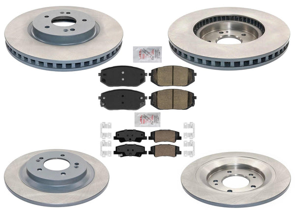 Front Rear Disc Brake Rotors & Disc Brake Pads For Hyundai Tucson 2022 2023 2024