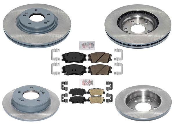 Front Rear Disc Brake Rotors & Disc Brake Pads For KIA Soul Turbo GT 2020-2022