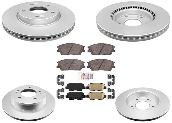 Ft Rr Disc Brake Rotors & Disc Brake Pads For KIA Soul 20-22 2.0L Natural Aspir