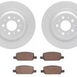 Rear Coated Brake Disc Rotors Disc Brake Pads for Tesla 3 17-2024 Grey Caliper