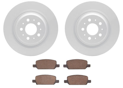 Rear Coated Brake Disc Rotors Disc Brake Pads for Tesla 3 17-2024 Grey Caliper
