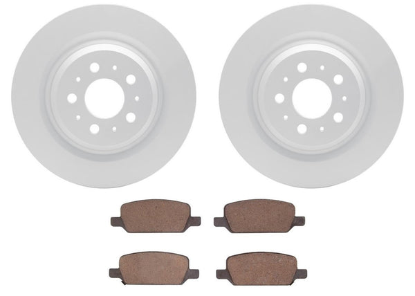 Rear Coated Brake Disc Rotors Disc Brake Pads for Tesla 3 17-2024 Grey Caliper
