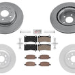 Ft & Rr Coated Brake Disc Rotors Disc Brake Pads for Tesla 3 17-24 Grey Caliper