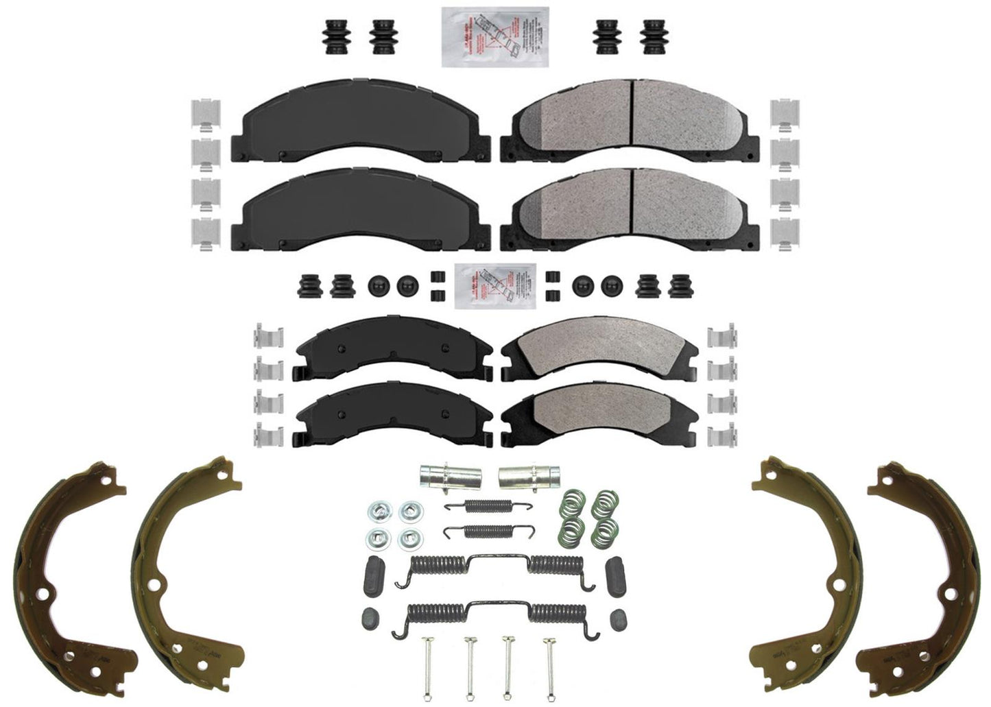 Fleet Duty Disc Brake Pads Parking Brake Shoes For Ford E350 Super Duty 08-2023