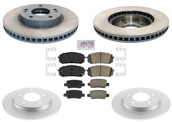 F&R Disc Brake Rotors Brake Pads for Hyundai Elantra 2021 2022 2024 1.6L 2.0L