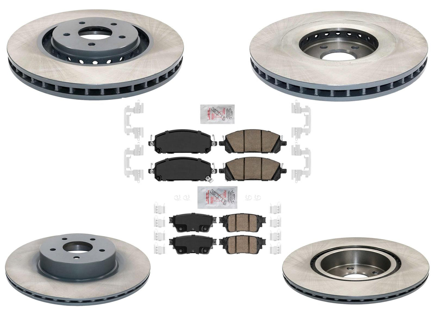 Coated Disc Brake Rotors Pads For Infiniti QX60 Nissan Pathfinder 2022 2023 2024