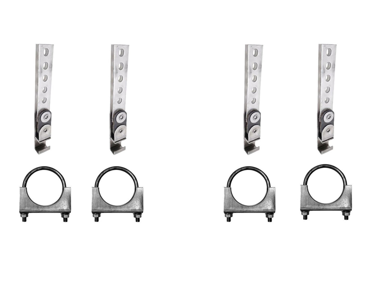 360 Open End Swivel Swinger Custom Exhaust Hanger Kit With clamps (Qty 4) 2.25'