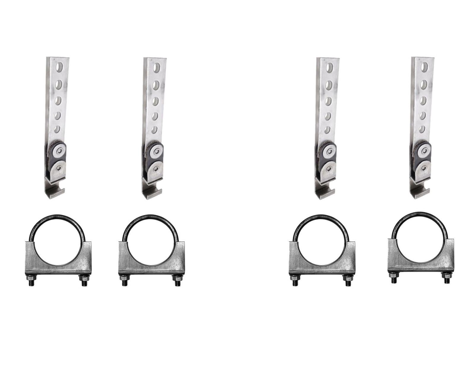 360 Open End Swivel Swinger Custom Exhaust Hanger Kit With clamps (Qty 4) 2.25'