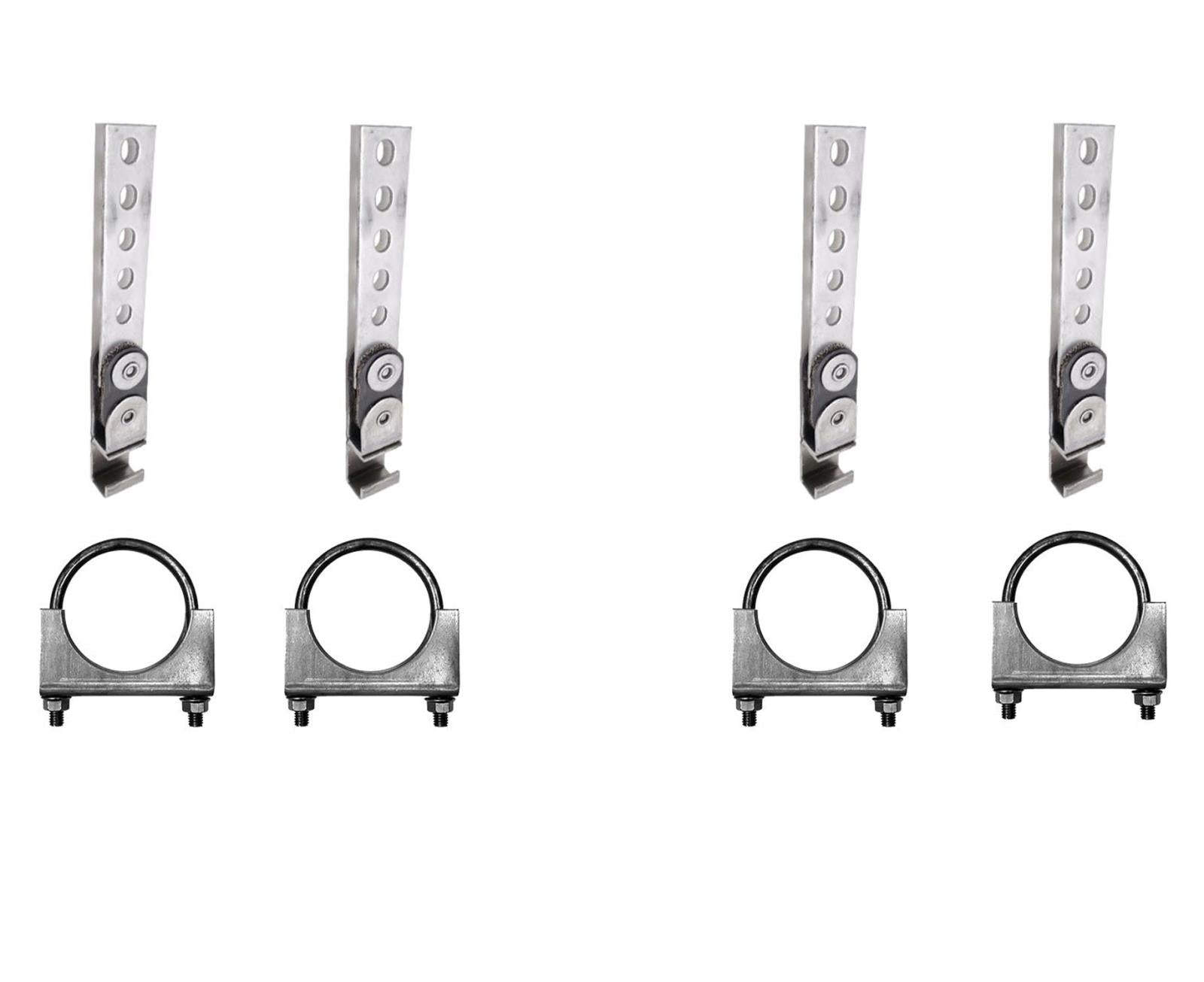 360 Open End Swivel Swinger Custom Exhaust Hanger Kit With clamps (Qty 4) 2.5"