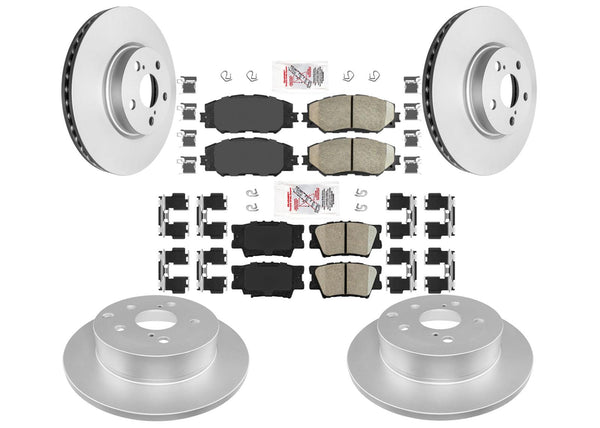 2006 - 2012 Toyota Rav 4 Pastillas de freno de cerámica delanteras y traseras y rotor SIN 3ra fila