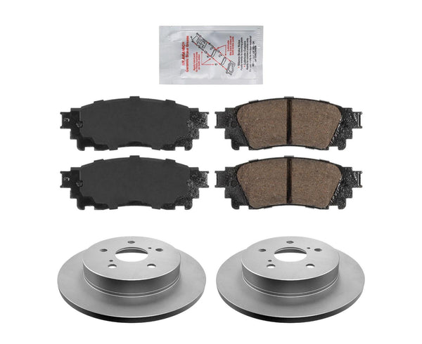 Almohadillas de cerámica traseras y rotores recubiertos PARA TOYOTA AVALON CAMRY NX200T NX300 2015-2021