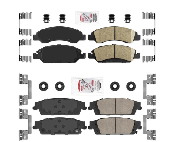 Ceramic Front + Rear Brake Pads FOR 2015-2020 CADILLAC ESCALADE & ESCALADE ESV