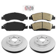 Front Ceramic Pads & Coated Rotors FOR 07-20 SILVERADO EXPRESS TAHOE SUBURBAN