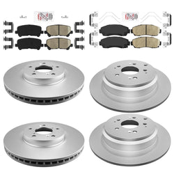 Front & Rear Ceramic Brake Pads & Coated Rotors FOR 2011-2014 HONDA ODYSSEY