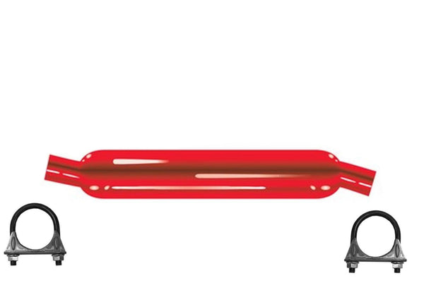 Cherry Bomb 87046CB Muffler 26 inch OAL, 18 in Body 2.25" Inlet  2.25" Outlet