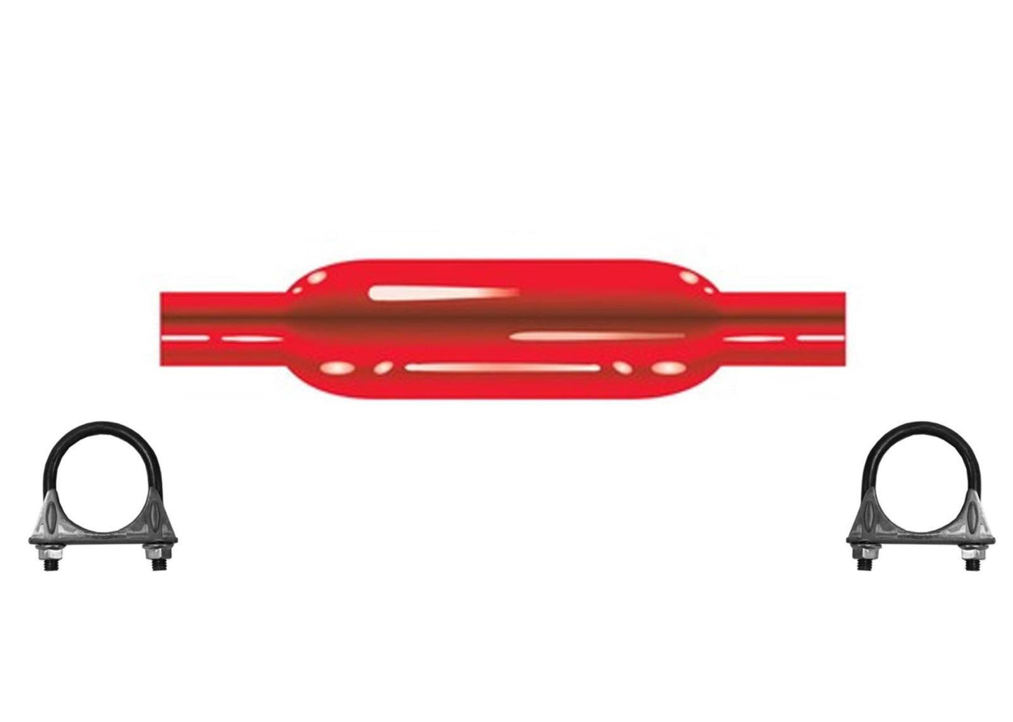 Cherry Bomb 87521CB Silenciador 12" pulgadas OAL, 8" pulgadas Cuerpo 2.25" Entrada 2.25" Salida