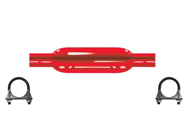 Cherry Bomb 87521CB Muffler 12" inch OAL, 8" inch Body 2.25" Inlet 2.25" Outlet