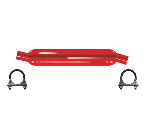Cherry Bomb 87048CB Muffler 21.5 inch OAL, 14" inch Body 2" Inlet 2" Outlet