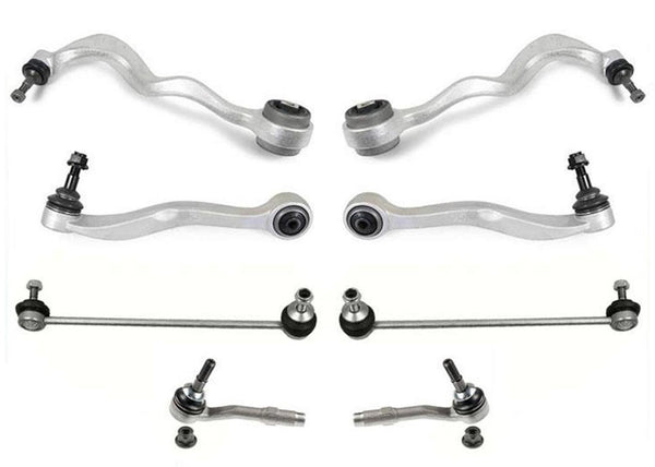 100% New Control Arms Ball Joints Sway Bar Links for Bmw 525i E60 04-07 8Pc Kit