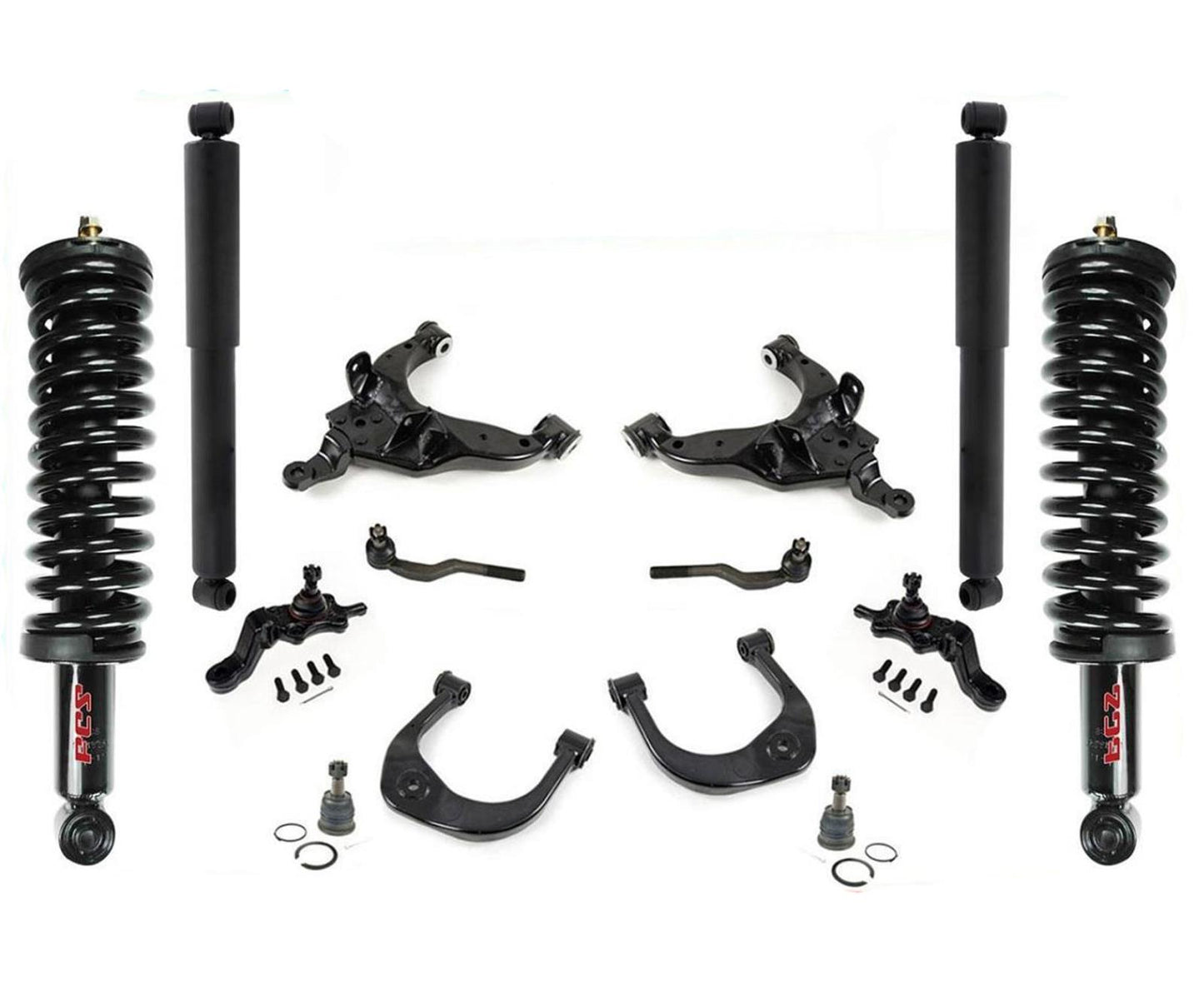 Para 95-04 Tacoma de 4 ruedas con puntales delanteros, brazo de control y rótula, kit de 14 piezas