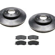 Equinox Torrent 07-09 Vue 08-10 Xl-7 07-09 Front Rotors & Brake Ceramic Pads