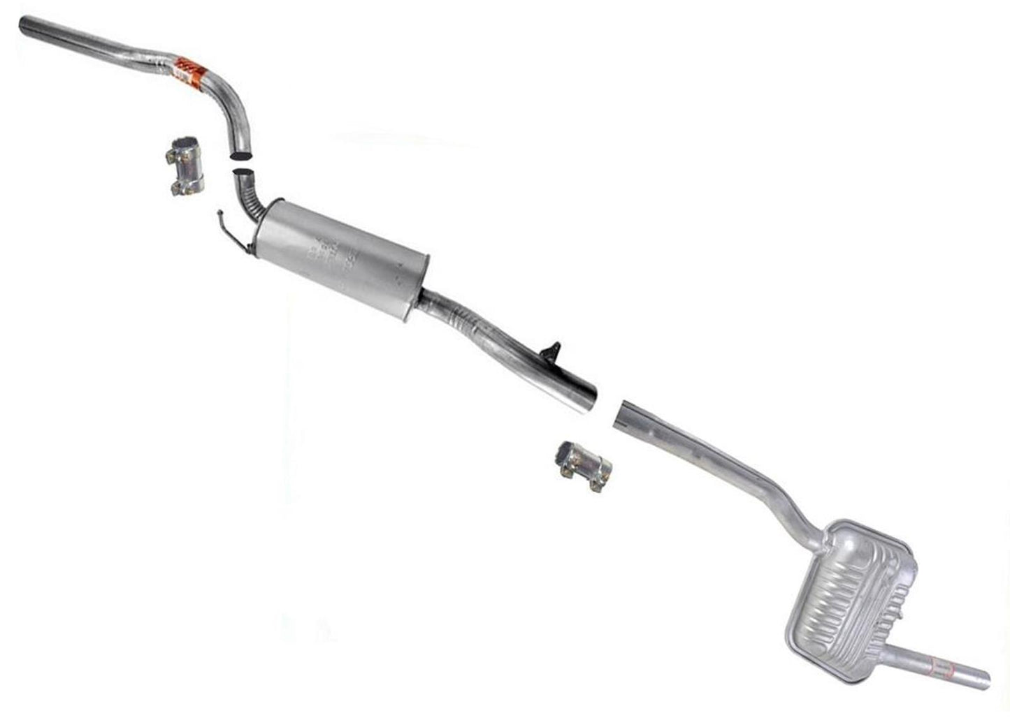 Sistema de escape con silenciador resonador para Ford Focus 2.0l 4 puertas 2005 2006 2007 - Photo 1