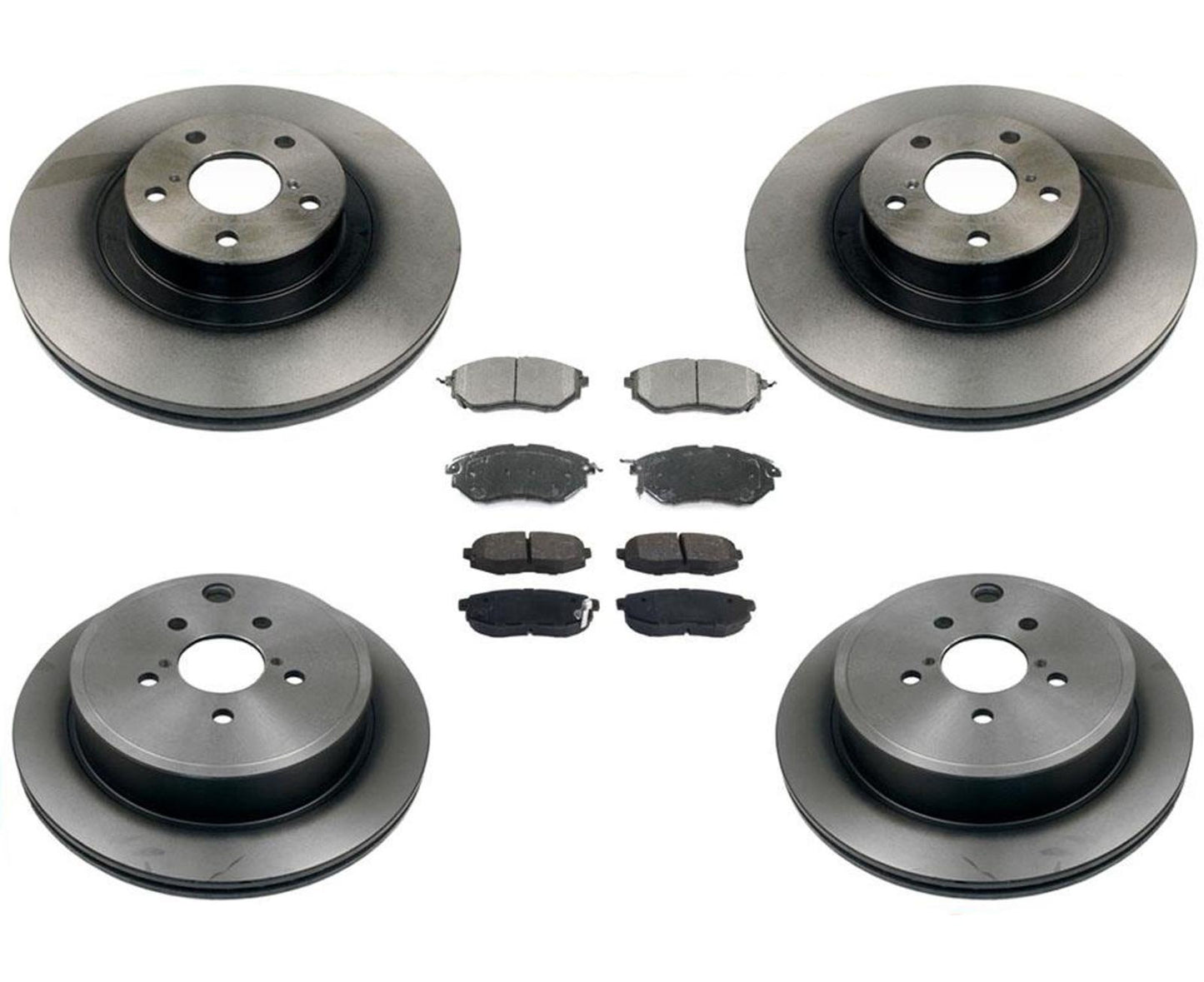Pastillas de freno de cerámica para rotores de freno delantero y trasero para Subaru Outback 3.6L 2010-2014