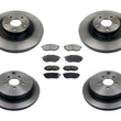 Front & Rear Brake Rotors Ceramic Brake Pads Fits Subaru Outback 3.6L 2010-2014