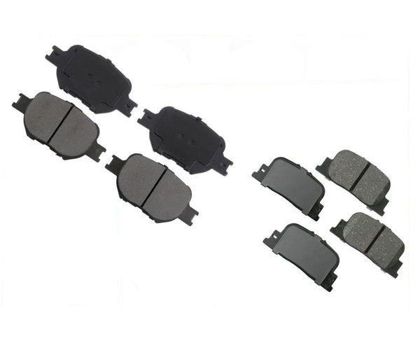 8 Pads Front & Rear Ceramic Brake Pads fits for 2005-2010 Scion TC