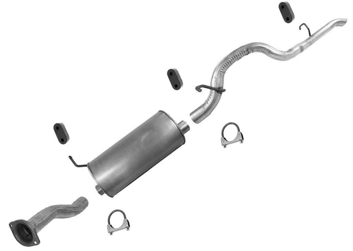 Sistema de tubo de escape silenciador para Chevy Colorado 2004-2012 con base de rueda de 111 pulgadas