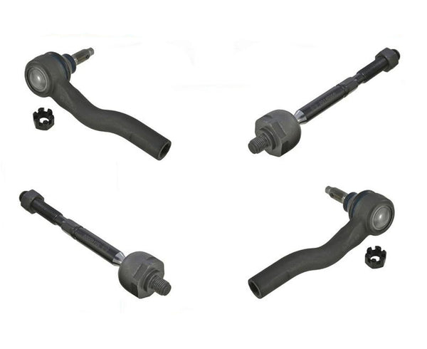 Front Inner & Outer Tie Rod 4 Pc Kit For 10-12 Fusion 11-12 MKZ 10-11 Milan