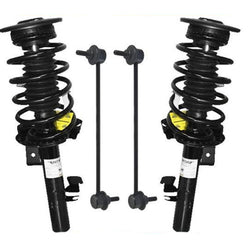 Front Coil Spring Strut Assem Sway Bar Link 07-13 Volvo S80 W Passive Suspension