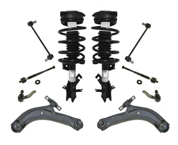 Brazos de control, puntales de resorte en espiral, rótulas, varillas de amarre para Nissan Sentra 2007-12