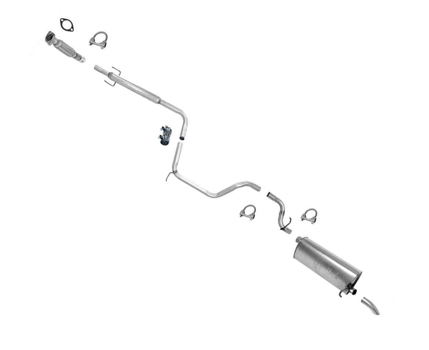 Para 96-99 Taurus Sable 3.0L SOHC Eng sistema de tubo de escape silenciador con tubo flexible